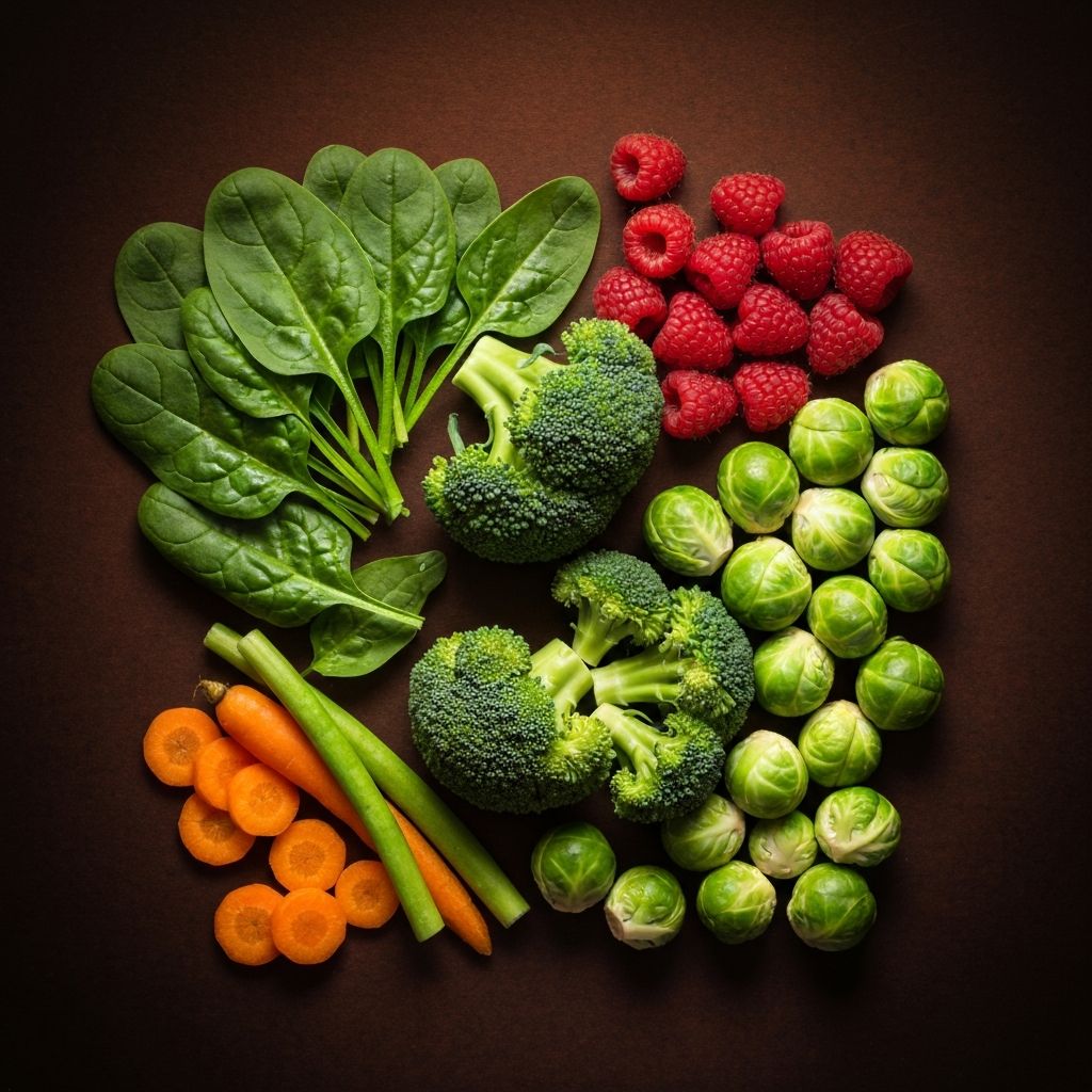 Leafy greens and vegetables